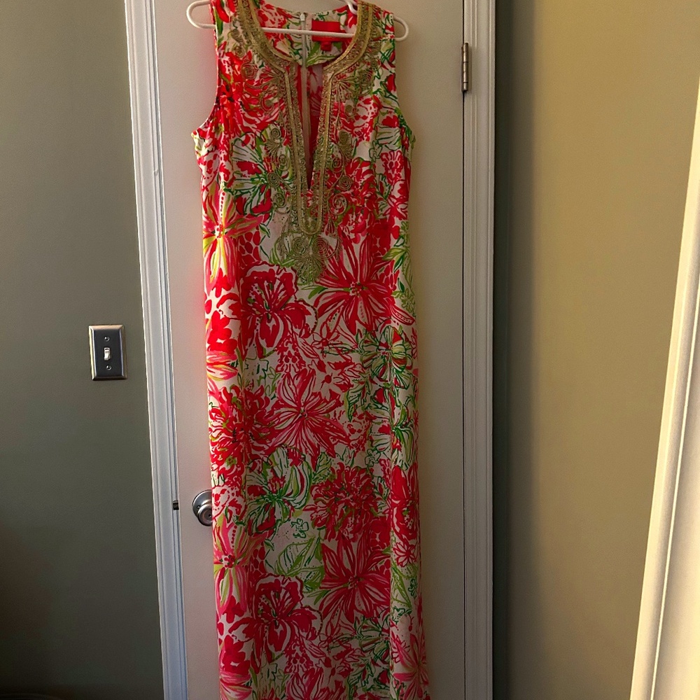Lily Pulitzer Maxi Dress Pink Size 14